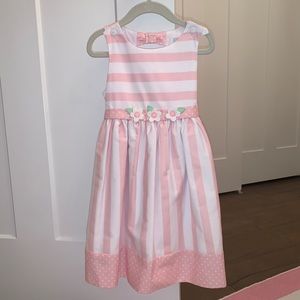Florence Eiseman pink striped dress Sz 5
